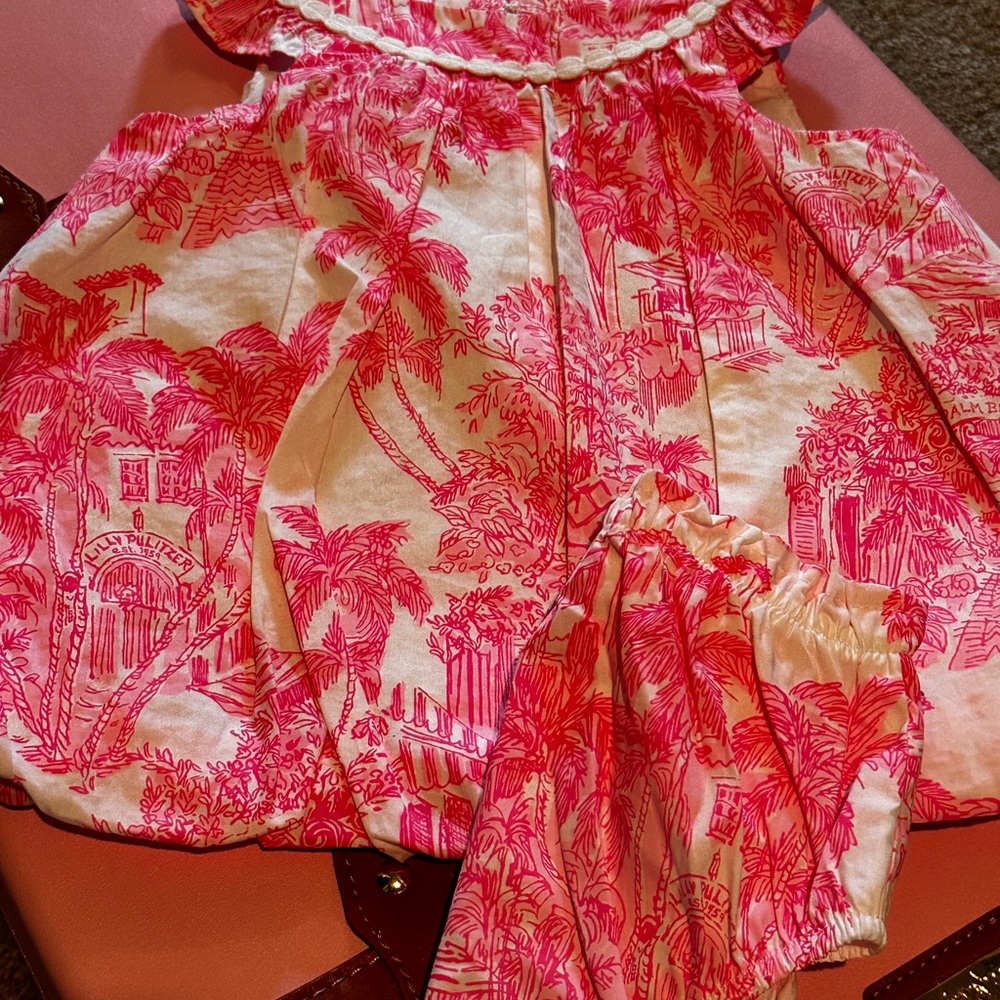 Lilly Pulitzer Pink and White Dress